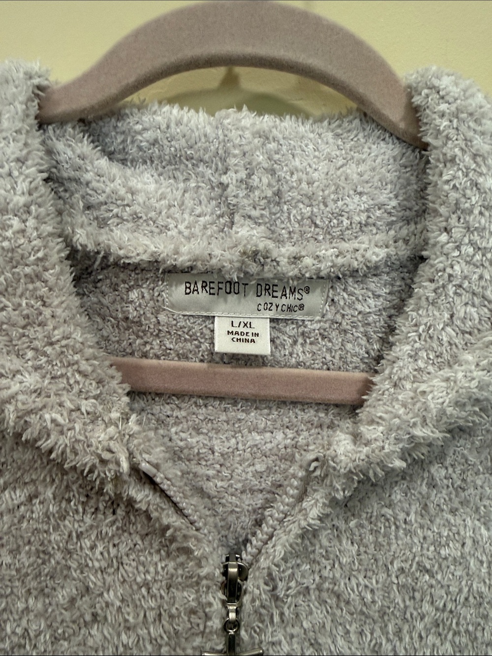 Barefoot Dreams Cozy Chic Plush Zip Hoodie - Heather Gray
